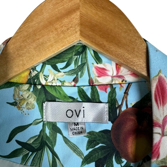 Ovi Cropped Jacket Blazer Medium Floral Fruit - Picture 5 of 9